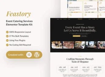 Feastory – Event Catering Service Elementor Template Kit