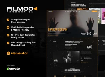 Filmoo – Film, Movie & Video Production Elementor Template Kit