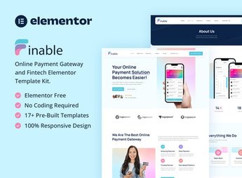 Finable – Online Payment Gateway & Fintech Elementor Template Kit