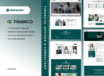 Financo – Financial Advisor & Consultant Elementor Template Kit