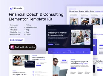 FinanSiap – Financial Coach & Consulting Elementor Pro Template Kit