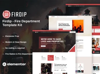 Firdip – Fire Department Elementor Template Kit