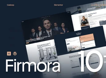 Firmora – Modern Professional Law Firm & Attorney Elementor Template Kit
