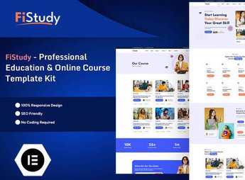 FiStudy – Professional Education & Online Course Elementor Pro Template Kit