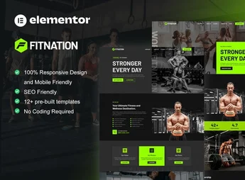 FitNation – Gym & Fitness Elementor Template Kit