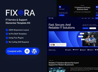 Fixora – IT Service & Support Elementor Template Kit