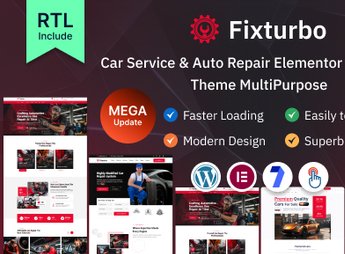 Fixturbo – Car Service & Auto Repair Elementor WordPress Theme MultiPurpose