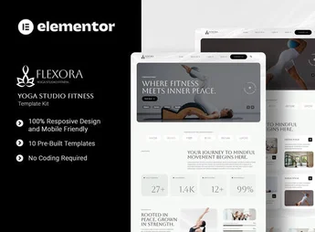 Flexora – Yoga Studio Fitness Elementor Template Kit
