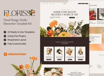Florisse – Floral Design Studio Elementor Template Kit