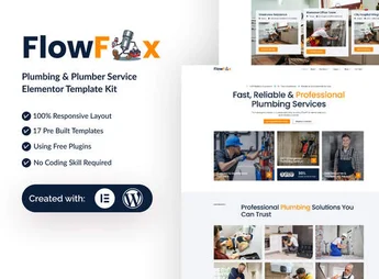 FlowFix – Plumbing & Plumber Service Elementor Template Kit