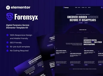 Forensyx – Digital Forensics Service Elementor Template Kit