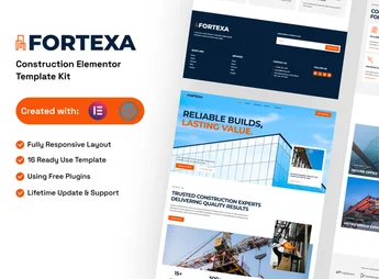 Fortexa – Construction Elementor Template Kit