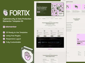 Fortix – Cybersecurity & Data Protection Elementor Template Kit