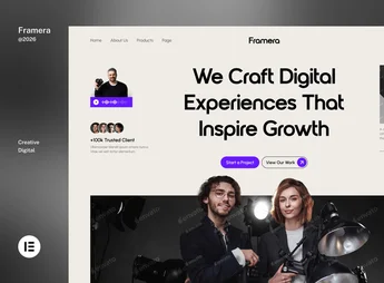 Framera – Creative Studio Portfolio Elementor Template Kits
