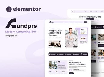 Fundpro – Modern Accounting Firm Elementor Template Kit