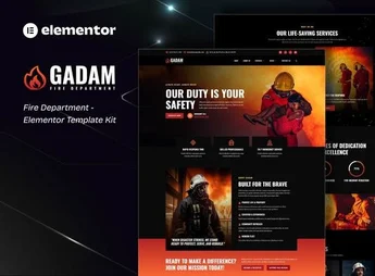 Gadam – Fire Department Elementor Template Kit