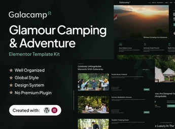 Galacamp – Glamour Camping & Adventure Elementor Template Kit