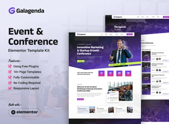 Galagenda – Event & Conference Elementor Template Kit