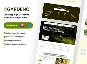 Gardeno – Landscaping & Gardening Elementor Template Kit