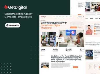 GetDigital – Digital Marketing Agency Elementor Pro Template Kit