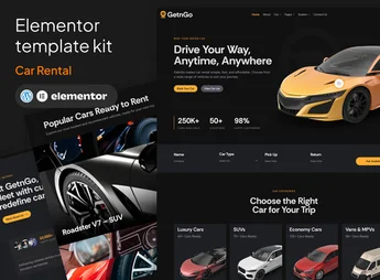 GetnGo – Car Rental Elementor Template Kit