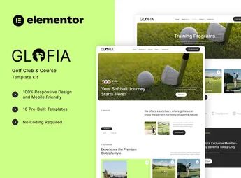Glofia – Golf Club & Course Elementor Template Kit