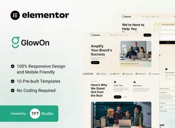 GlowOn – Digital Marketing Agencies, Modern Elementor Template Kit