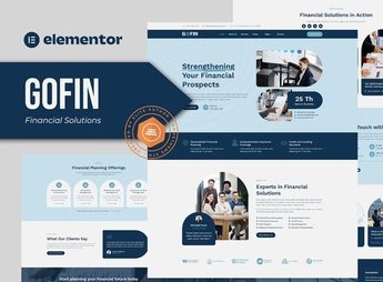 Gofin – Financial Solutions Elementor Template Kit