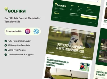 Golfira – Golf Club & Course Elementor Template Kit