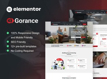 Gorance – Insurance Agency Elementor Pro Template Kit