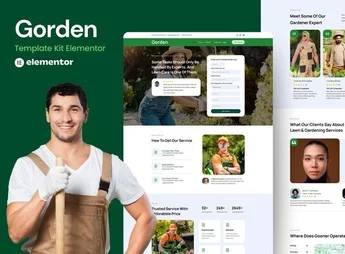 Gorden – Lawn & Gardening Service Elementor Template Kit