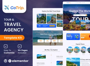 GoTrip – Tour & Travel Agency Elementor Template Kit