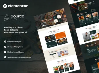 Gourca – Healthy & Clean Food Catering Elementor Template Kit