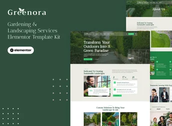 Greenora – Gardening & Landscaping Services Elementor Pro Template Kit