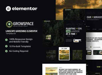 Growscape – Landscape Gardening Elementor Template Kit