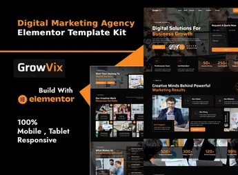 Growvix – Digital Marketing Agency Elementor Template Kit