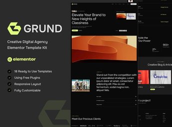 Grund – Creative Digital Agency Elementor Template Kit