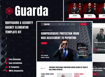 Guarda – Bodyguards & Security Agency Elementor Template Kit