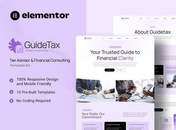 GuideTax – Tax Advisor & Financial Colsulting Elementor Template Kit