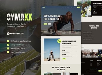 Gymaxx – Gym & Fitness Center Elementor Template Kit