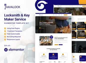 HavaLock – Locksmith & Key Maker Service Elementor Template Kit