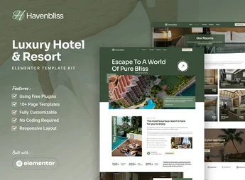 Havenbliss – Luxury Hotel & Resort Elementor Template Kit