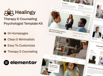 Healingy – Therapy & Counseling Psychologist Template Kit