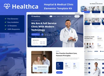 Healthca – Hospital & Medical Clinic Elementor Template Kit