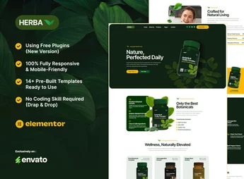 Herba – Herbal Health & Wellness Elementor Template Kit