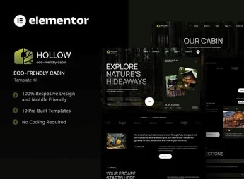 Hollow – Eco-Friendly Cabin Elementor Template Kit
