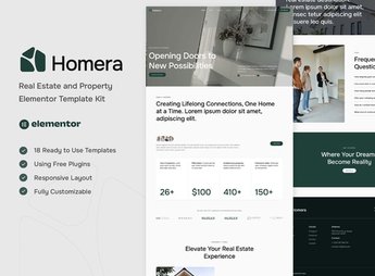 Homera – Real Estate & Property Elementor Template Kit
