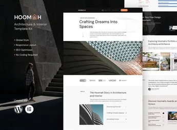 Hoomah – Architecture & Design Interior Elementor Pro Template Kit