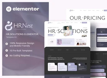 HRNest – HR Solutions Elementor Template Kit