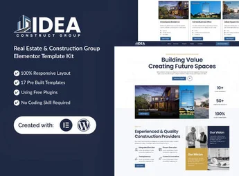 Idea – Real Estate & Construction Group Elementor Template Kit